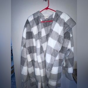 Plaid Teddy Coat